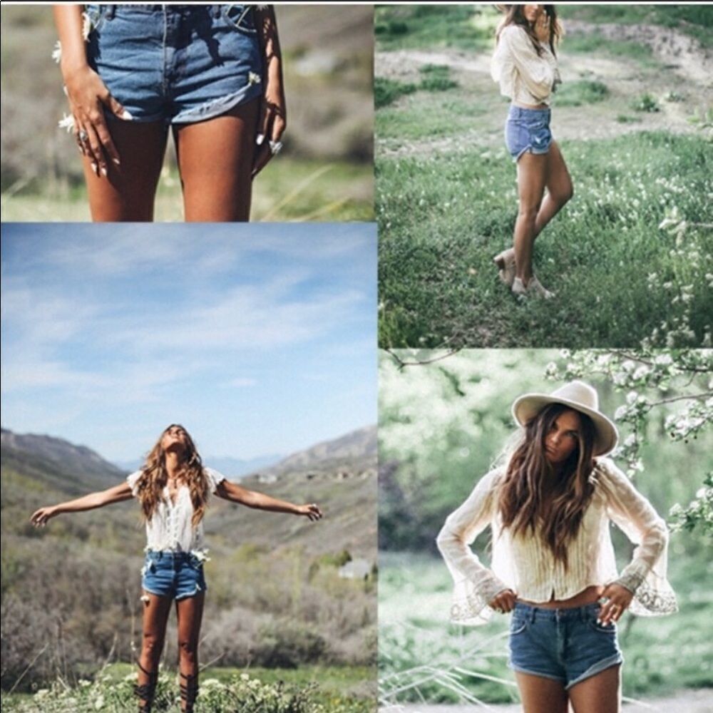 Free People Irreplaceable Distressed Cutoff Shorts - Picture 2 of 7